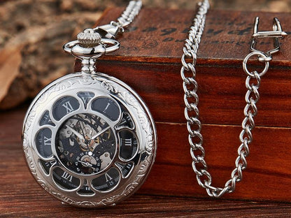 Montre à gousset mouvement mécanique à remontage manuel capot avant et arrière ouvert Ma montre à gousset