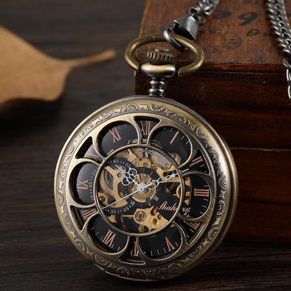 Montre à gousset mouvement mécanique à remontage manuel capot avant et arrière ouvert Ma montre à gousset