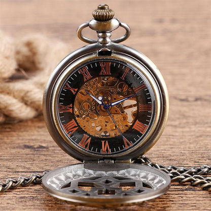 Montre à gousset mouvement mécanique à remontage manuel capot fleur géométrique Ma montre à gousset