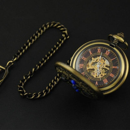 Montre à gousset mouvement mécanique à remontage manuel et pierres bleues Ma montre à gousset