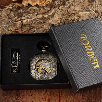 Montre à gousset mouvement mécanique à remontage manuel, boitier carré Ma montre à gousset