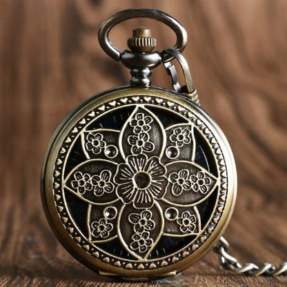 Montre à gousset mouvement mécanique à remontage manuel, capot avant fleur orientale Ma montre à gousset