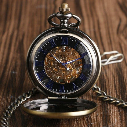 Montre à gousset mouvement mécanique à remontage manuel, capot avant fleur orientale Ma montre à gousset
