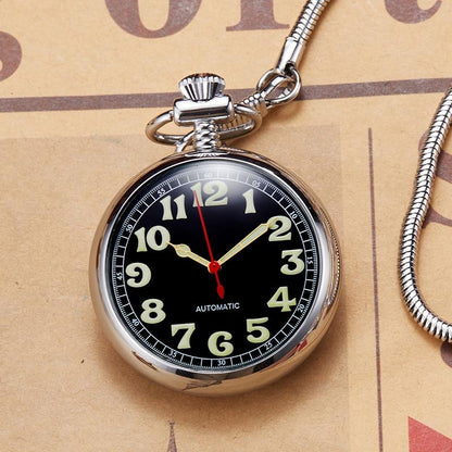 Montre à gousset sans capot mouvement mécanique à remontage automatique Ma montre à gousset