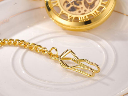 Montre à gousset squelette mouvement mécanique à remontage manuel Ma montre à gousset