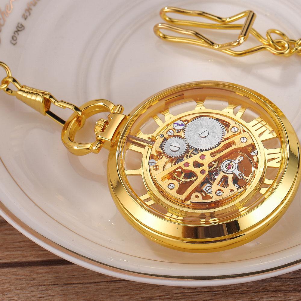Montre à gousset squelette mouvement mécanique à remontage manuel Ma montre à gousset