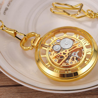 Montre à gousset squelette mouvement mécanique à remontage manuel Ma montre à gousset