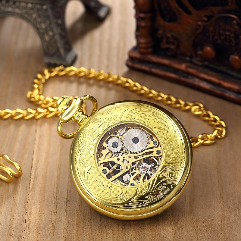 Montre mécanique à remontage manuel boitier et mouvement doré Ma montre à gousset