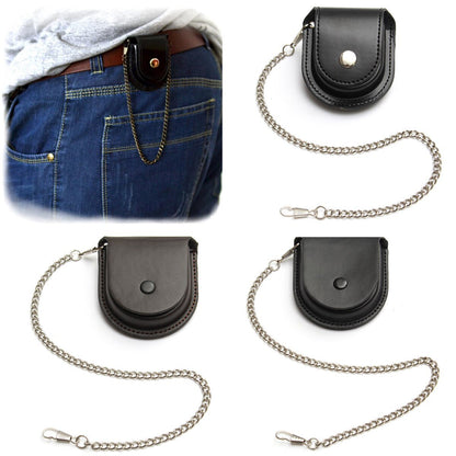 Pochette cuire pour montre à gousset avec chaîne Ma montre à gousset