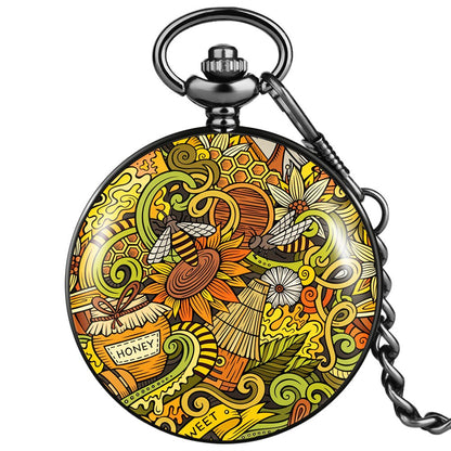 Montre à gousset psychédélique et mouvement Quartz Ma montre à gousset