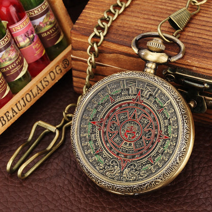 Montre a gousset Aztèque, mouvement Quartz Ma montre à gousset