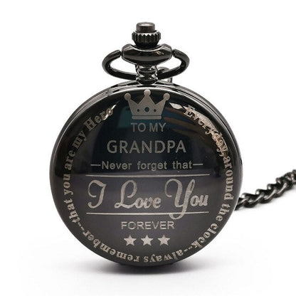 Montre à gousset "Grandpa" mouvement quartz, un pressent à offrir à son grand-père Ma montre à gousset