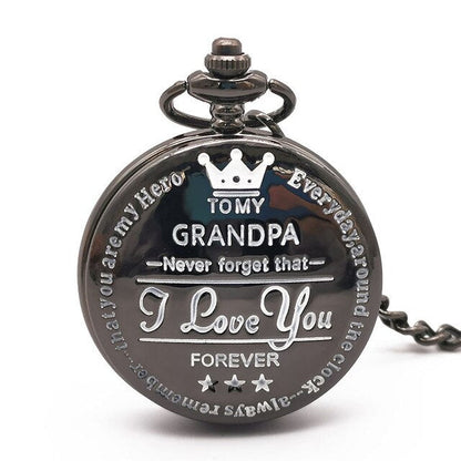 Montre à gousset "Grandpa" mouvement quartz, un pressent à offrir à son grand-père Ma montre à gousset