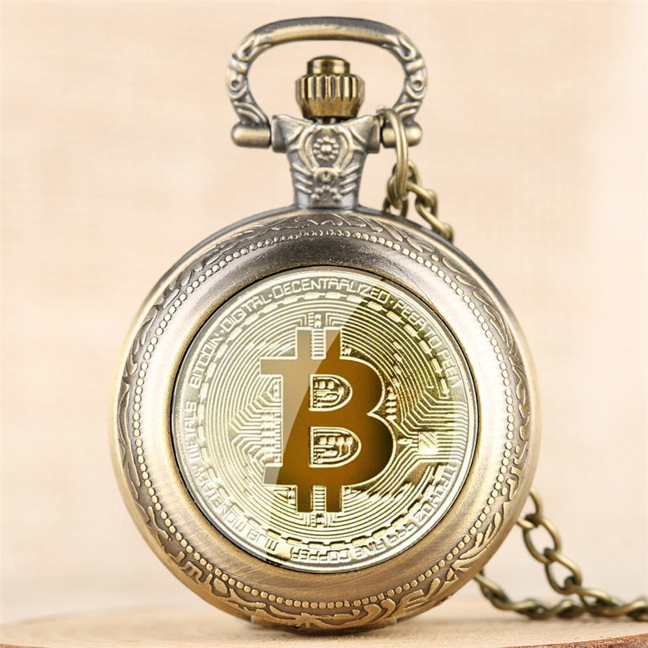 Montre à gousset Bitcoin, mouvement quartz, pour les Mineurs de bitcoin aguerris Ma montre à gousset