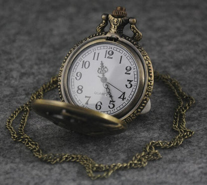 Montre à gousset mouvement quartz thématique du train Ma montre à gousset
