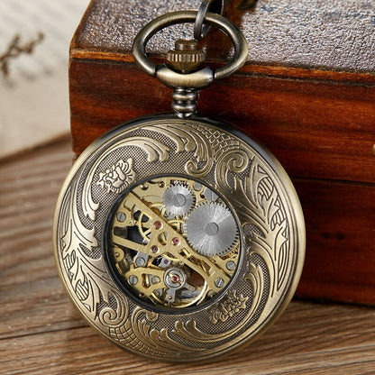 Montre gousset mecanique à remontage manuel à l'effigie du loup Ma montre à gousset